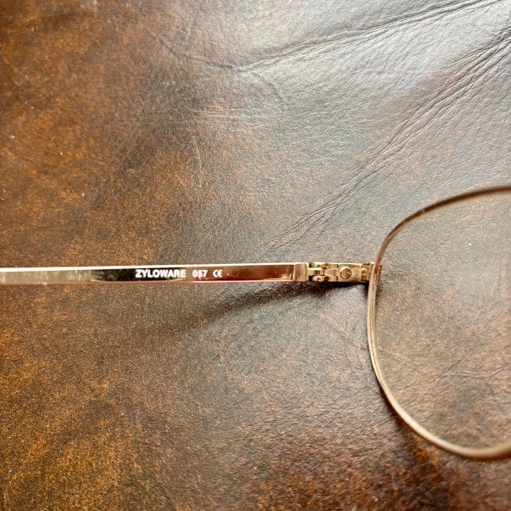 Stetson Zyloware 057 Stainless Steel Gold Aviator UnisexGlasses Frame Only 55-16 - Picture 4 of 12